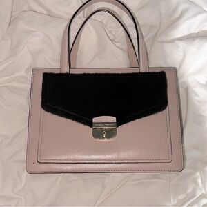 Kate Spade Periwinkle Leather with Black Fur Bag